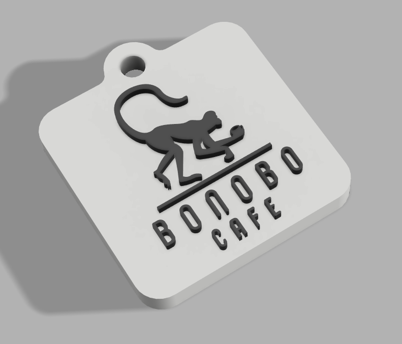 Négyzet alapú egyéni kulcstartó