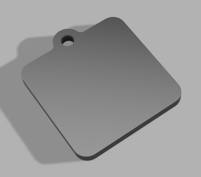 Négyzet alapú egyéni kulcstartó